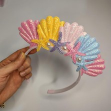 Masal Gurumi Deniz Kabuklu Deniz Kızı Taç Kız Çocuk Taç Toka ( Kız Çocuk Hediyesi )