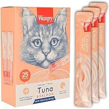 SanalAMCA Store Wanpy Ton Balığı ve Somonlu Sıvı Kedi Ödülü 25 x 14 gr