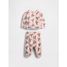Gap Bebek Pembe Sherpa Brannan Bear Outfit Set
