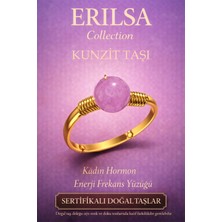 Erilsa Sertifikalı Kadın Enerji Denge Yüzüğü – Kunzit Taşı Ayarlanabilir Gold Ince Kasa Boğa Terazi Burcu