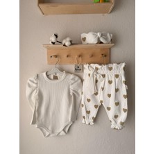 Babudi Kalpli Alt & Ekru Body Bebek Takımı