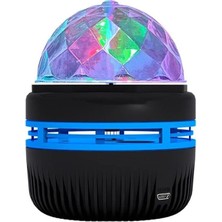 Pazarcan Ledx YQX-6888 Mini Usb'li 3 Watt Şarjlı Sihirli Rgb LED Disko Topu