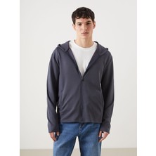 Lc Waikiki Yeni Sezon Kapüşonlu Uzun Kollu Erkek Fermuarlı Sweatshirt