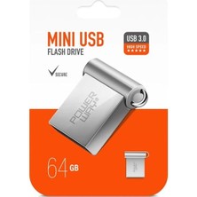 Pazarcan Powerway 64GB USB 3.0 Metal Mini Flash Bellek