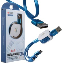 Pazarcan PM-26347 3 In 1 Şarj Kablosu