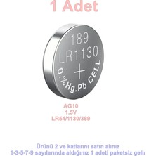 Genel Alkaline Saat Pili LR-1130/LR54 AG10 1.5V (Fener Hesap Makinesi ve Oyuncak Gibi Cihazlarda Kullanılır)