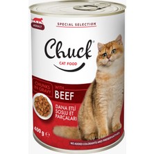 Yaş Mama - Chuck 400 gr - Kedi - Dana Etli x 10 Adet