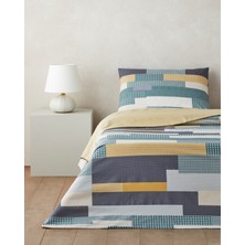 English Home Mosaicca Kolay Ütülenir Tek Kişilik Nevresim Seti 160x220 cm Hardal-Yeşil