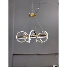 Zeya Lighting Yüksek Aydınlatmalı Kuzey Model Gold Kaplama Sarkıt Modern 3 Renk LED Avize