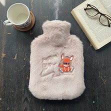 Marsilyan Mutlu Robot Hayvan Figürlü Pembe Peluş Sıcak Su Torbası 1 Lt – Yumuşak Kılıf, Uzun Süre Sıcak Tutan Termal Su Torbası (4887)