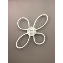 Zeya Lighting Yüksek Aydınlatmalı Yonca Model Siyah Rengi Tavana Yapışık Plofonyer Modern 3 Renk LED