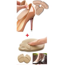 Marsilyan 4 Lü Set Ayak Rahatlatıcı Ön Ayak Süngeri + Topuk Koruyucu Daraltma Pedi