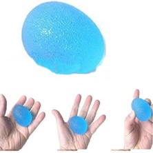 Marsilyan Yumurta Top -  Silikon El Egzersiz Topu Mavi- Sert