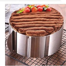 Marsilyan Kek Kalıbı -  Ayarlanabilir Kelepçeli Yuvarlak Paslanmaz Metal