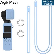 İlk El Grup Ally Dji Osmo Pocket Koruyucu Silikon Kılıf+El ve Boyun Strap ASKISI-(5775) Ieg