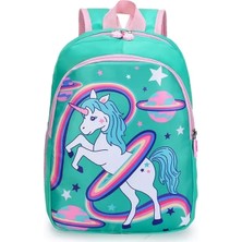 Jade Kız Çocuklar Için Unicorn Schoolbag Mochila Çift Omuz Okul Çantaları Karikatür Sırt Çantası Su Geçirmez Moda Backpackscolor: F-Pink (Yurt Dışından)