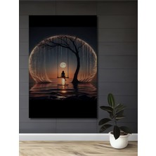 Teona Ahşap Aşkın Ay Işığında Salıncak Sanat Ahşap Dekoratif Ev,Antre,Salon,Ofis,Mutfak,Yatak Odası Tablo