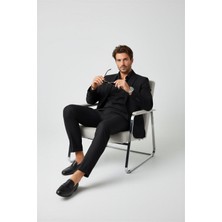 MD1974 Slim Fit Pamuk Saten Gizli Yaka Düğmeli Kolay Ütülenebilir Beyaz Erkek Gömlek