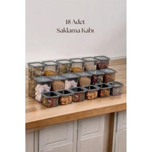 Skygo 18'li 3 Boy Kavanoz Seti & Saklama Kabı & Erzak Kabı 6X650/1300/1900 ml (40 Lı Etiket Hediyeli)