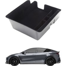 Ramm Tesla Model Y - Model 3 Kol Dayama Iç Düzenleyici - Kaymaz Yüzey Kumaş Kaplamalı - Siyah