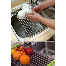 Marsilyan Paslanmaz Katlanır Multi Bulaşıklık - Tabaklık - Kurutmalık- Sebze Yıkama Aparatı