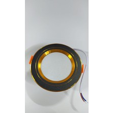 Efe Elektrik 7 Watt LED Spot Lamba 5M 3 Renk Siyah Kasa + Gold Çizgili Tak Çalıştır ( Delik Çapı 7 cm )