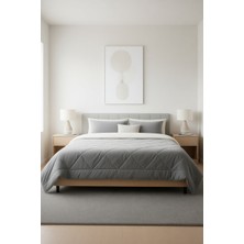 Wellsoft Çift Kişilik Yorgan 195×215 cm – Yumuşak, Nefes Alabilir, Gri
