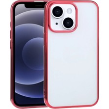 Marsilyan iPhone 13 6.1inç Lazer Kaplama Renkli Kenar Şeffaf KILIF-(5775)
