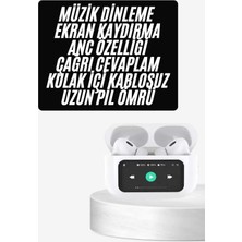 Marsilyan Dokunmatik Ekranlı Anc/enc Yeni Nesil Pro Bluetooth Kulaklık Dokunmatik Ekran Ieg