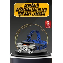 Marsilyan Kafa Lambası 800 Lümen 4 Mod Yüksek Işık Flaşörlü Şarjlı LED Lamba