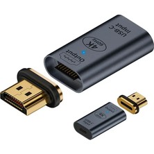 Marsilyan Ally HDMI To Type-C 4K 60Hz Mıknatıs Başlıklı Çevirici Otg ADAPTÖR-(5775)