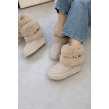 Poteen Dobra Kadın Kürklü Kısa Bot P308