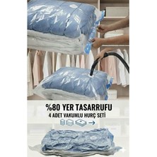 Gogidigo Aradığın o 4 Adet Mix Vakumlu Hurç Yorgan Hurcu Valiz Düzenleyici Gardırop Düzenleyici Vakumlu Poşet