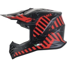 Sway Alert Full Face Tam Korumalı Kask (53-54CM) Siyah - Kırmızı