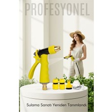 İlk El Grup Profesyonel Pirinç Uçlu Basınçlı Hortum Sulama Tabancası Seti Tabancası Seti  Konnektörlü