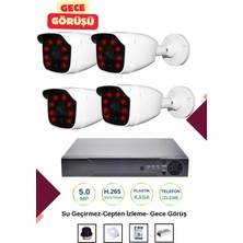 OEM Irtech-4 Kameralı Güvenlik Kamera Seti Gece Görüşlü-Su Geçirmez-Tak Çalıştır G01