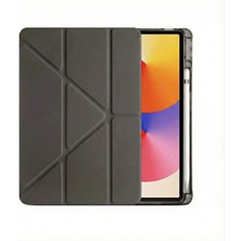UK iPad Air 11INÇ 6.nesil M2 2024 Kılıf A2902 A2903 Uyumlu Origami Kalem Bölmeli Sararmaz Premium