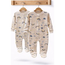 Can Baby Organik Pamuk 2'li Bebek Tulum Seti 0-3 / 3-6 Ay