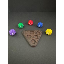 Squid Game 5 Taş Oyun Seti Gonggi Oyuncak Kalamar Oyunu 3D Figür Zar Seti