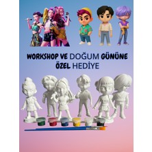 K-Pop Demon Hunters ( Jinu-Abby-Mystery-Zoe-Rumi-Mira) 3D Figür 6 Lı Boyama Seti