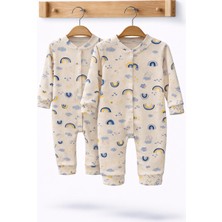 Can Baby Organik Pamuk 2'li Bebek Tulum Seti 0-3 / 3-6 Ay