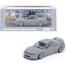 Inno 64 Nissan Skyline Gt-R R33 Pandem/rocket Bunny Gri 1/64 Model Araba