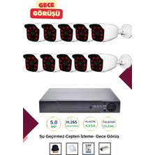 OEM Irtech-8 Kameralı Güvenlik Kamera Seti Gece Görüşlü-Su Geçirmez-Tak Çalıştır G01