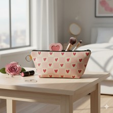 Palto Tasarım Kalp Tasarımlı Makyaj Çantası - Makyaj Organizatörü Kozmetik Çanta