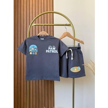 Paw Tatrol Desenli Alt Üst Kısakol Şortlu Takım