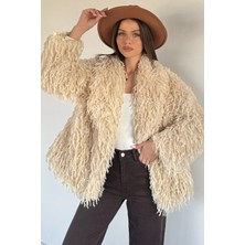 Gülseli Kadın Astarlı Püsküllü Mont (S-M-L-Xl Uyumludur) P-00020194