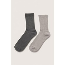 Kadın 2'li Basic Soket Çorap