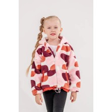 Eray Kids Kız Çocuk Ayarlanabilir Stoperli Kapüşonlu Renkli Peluş Ceket