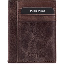 Tamer Tanca Erkek Hakiki Deri Kahverengi Cüzdan 907 1092 Erk Czdn SK25-26 Kahve Crazy