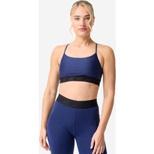 Decathlon Çapraz Askılı Siyah Sporcu Sütyeni - Hafif Destek - Lacivert